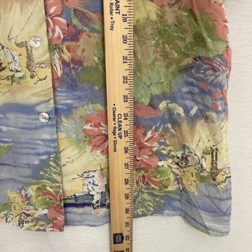 Vintage Coldwater Creek Watercolor Artsy Novelty Relaxed‎ Fit Button Down XL - Picture 7 of 11